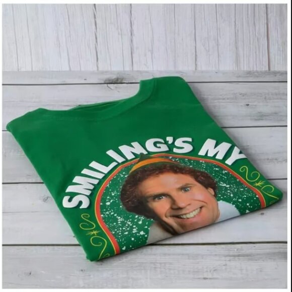 Smiling Is My Favorite Buddy the Elf Adult Unisex Extra Large - Picture 3 of 6